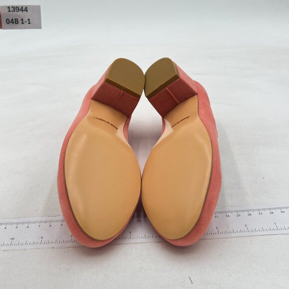 FSJ Light Orange Chunky Low Heel Closed Toe Slip On Formal Office Pumps - Picture 6 of 7